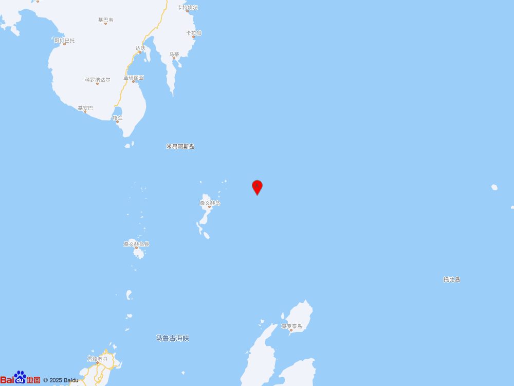 印尼塔劳群岛（北纬4.55度，东经127.70度）发生6.2级地震